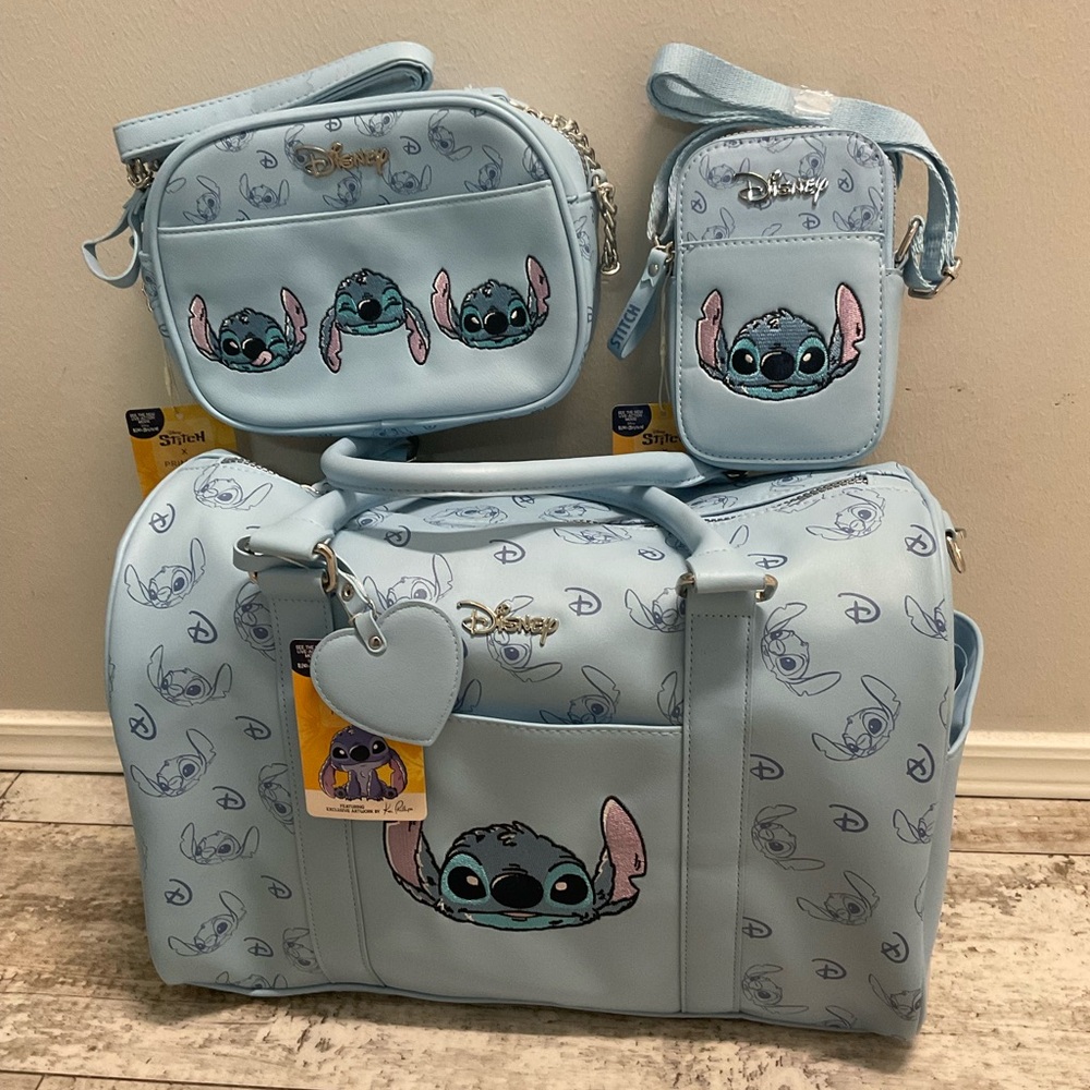 NWT Stitch weekender bag, crossbody bag and phone crossbody bag